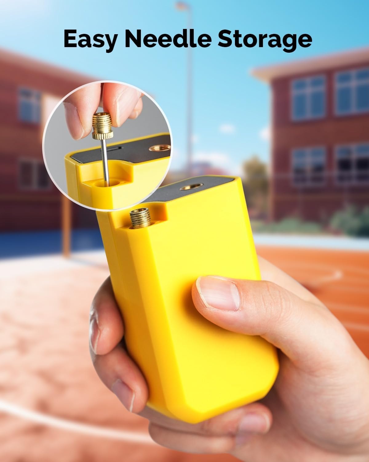 Ja008 Ball Pump for Sports Balls, Portable Electric Basketball Pump Ultra Fast Inflation, with Digital LED Display Air Pump for Balls, Preset Pressure with Ball Needle for Soccer, Volleyball - Image 1