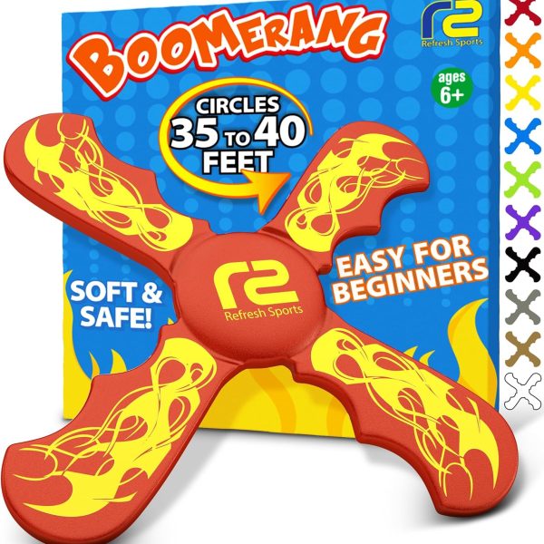 Boomerang for Kids - It Really Does Fly Back - Fun & Easy to Use Gifts for Boys & Girls - Best Toys for Ages 8-13 Gift Idea - Soft Foam Design Stocking Stuffers for Kids 6 7 8 9 10+ Year Old Boy Gifts
