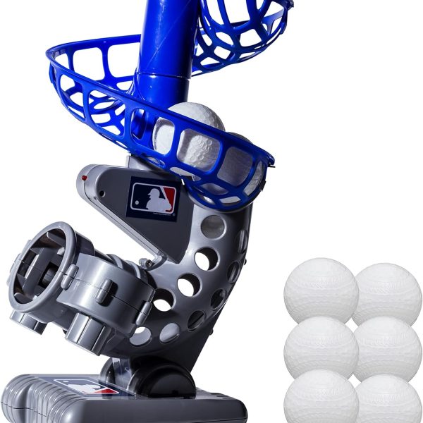 Franklin Sports MLB Electronic Baseball Pitching Machine - Automatic Youth Pitching Machine with (6) Plastic Baseballs Included -Youth Baseball Pitcher