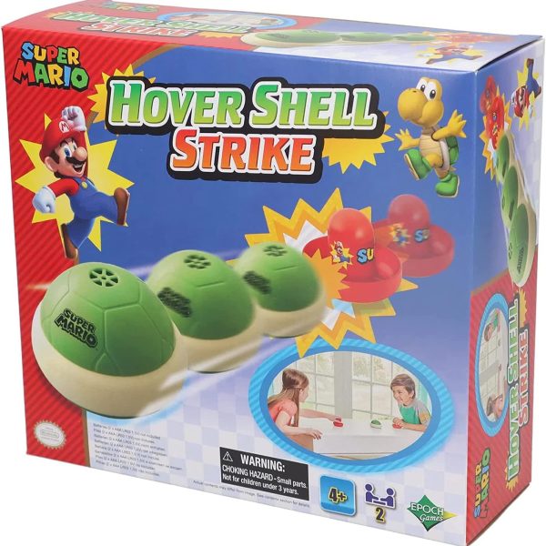 EPOCH Games Super Mario Hover Shell Strike - Tabletop or Floor Multiplayer Sports Game for Ages 4+