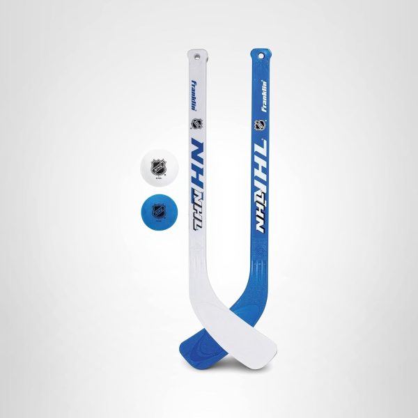 Franklin Sports NHL Mini Hockey Stick and Ball Set - Kids Indoor Knee Hockey Game Set - Includes 2 Mini Sticks and 2 Foam Balls