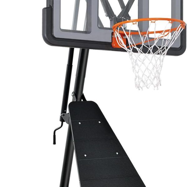 Basketball Hoop Outdoor 44/48Inch Impact Backboard, 5.3-10FT Height Adjustable Basketball Hoop Goal System with Portable Wheels for Adults