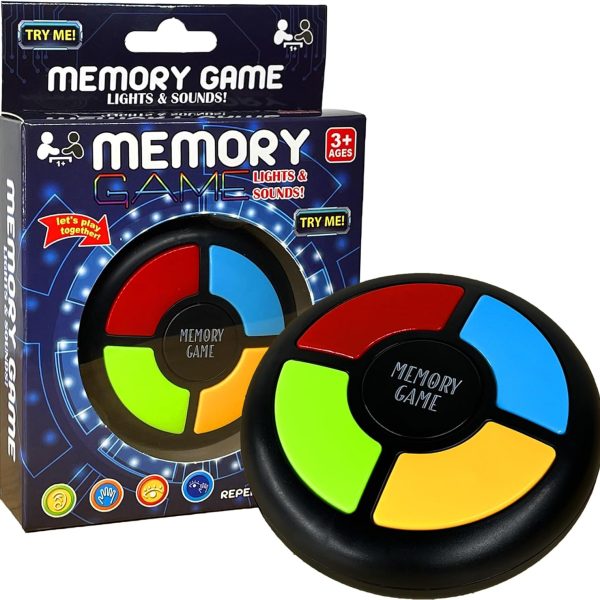 Memory Game Handheld Electronic Toy, Color Memorizing with Lights and Sounds