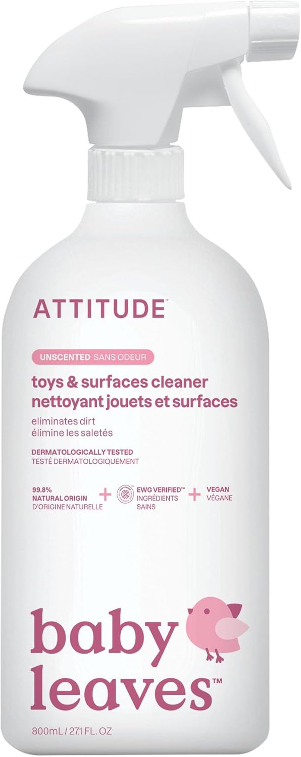 LEO250 ATTITUDE Toy and Surface Cleaner, EWG Verified Multi-Surface Products, Vegan, Naturally Derived Multipurpose Cleaning Spray, Unscented, 27.1 Fl Oz - Image 1