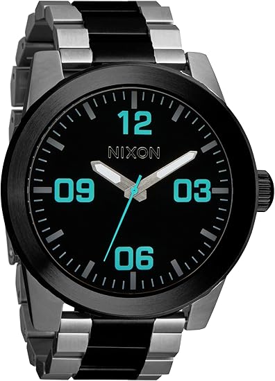 Nixon Corporal SS A346. 100m Water Resistant XL Men’s Watch (48mm Watch Face. 24mm Stainless Steel Band)