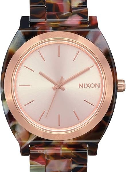NIXON Time Teller Acetate A327-100m Water Resistant Women's Analog Fashion Watch (37mm Watch Face, 20mm Acetate Band)