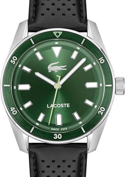 Lacoste Boston Men's 3H Quartz Watch, Stainless Steel - Modern, Classic Timepiece - Gift for Him, 39mm