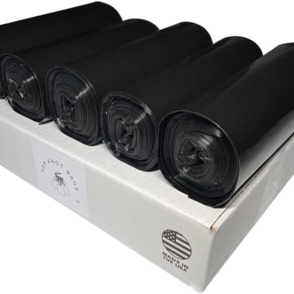 45 Gallon Garbage Trash Bag 40X46" 1.5 Mil Black 100 Count Can Liner Bulk 40 Gallon 41 Gallon 42 Gallon 43 Gallon 44 Gallon Made in USA