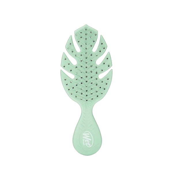 Wet Brush Go Green Mini Detangler, Green - Detangling Travel Hair Brush - Ultra-Soft IntelliFlex Bristles Glide Through Tangles & Gently Loosens Knots While Minimizing Pain, Split Ends & Breakage