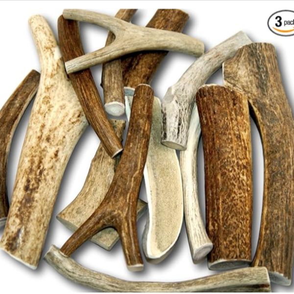 Top Dog Chews – Approximately 1LB Deer Antlers, Premium, Grade A, Deer Antlers for Large, Medium or Small Dogs, Natural, Long Lasting Dog Chew for Aggressive Chewers, 3 Pack