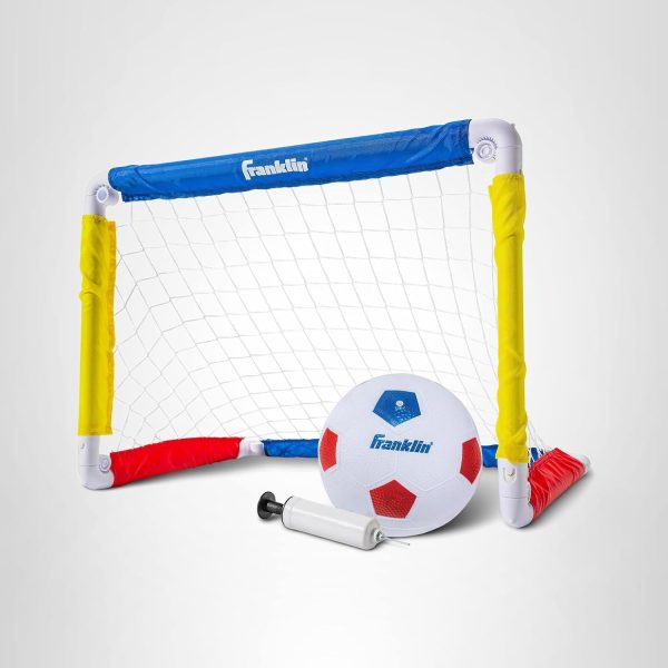 Franklin Sports Kids Soccer Goal with Ball & Pump - 24 X 16