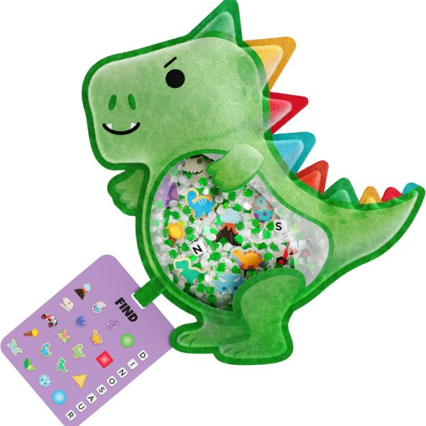 Vango BIZYBOO - The Original Seek & Find Plush - Hidden Object Search Problem Solving Educational Matching Game for Kids 2 and Up (Spike)