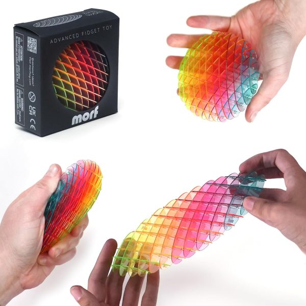 Morf Fidget Worm Toy - Flexible 3D Sensory Slug Figgy Toy for Kids, Teens, and Adults – Stretchy, Quiet, Stress and Anxiety Relief, Focus - For Play, School, Work Gifts, Great For Classroom and Office