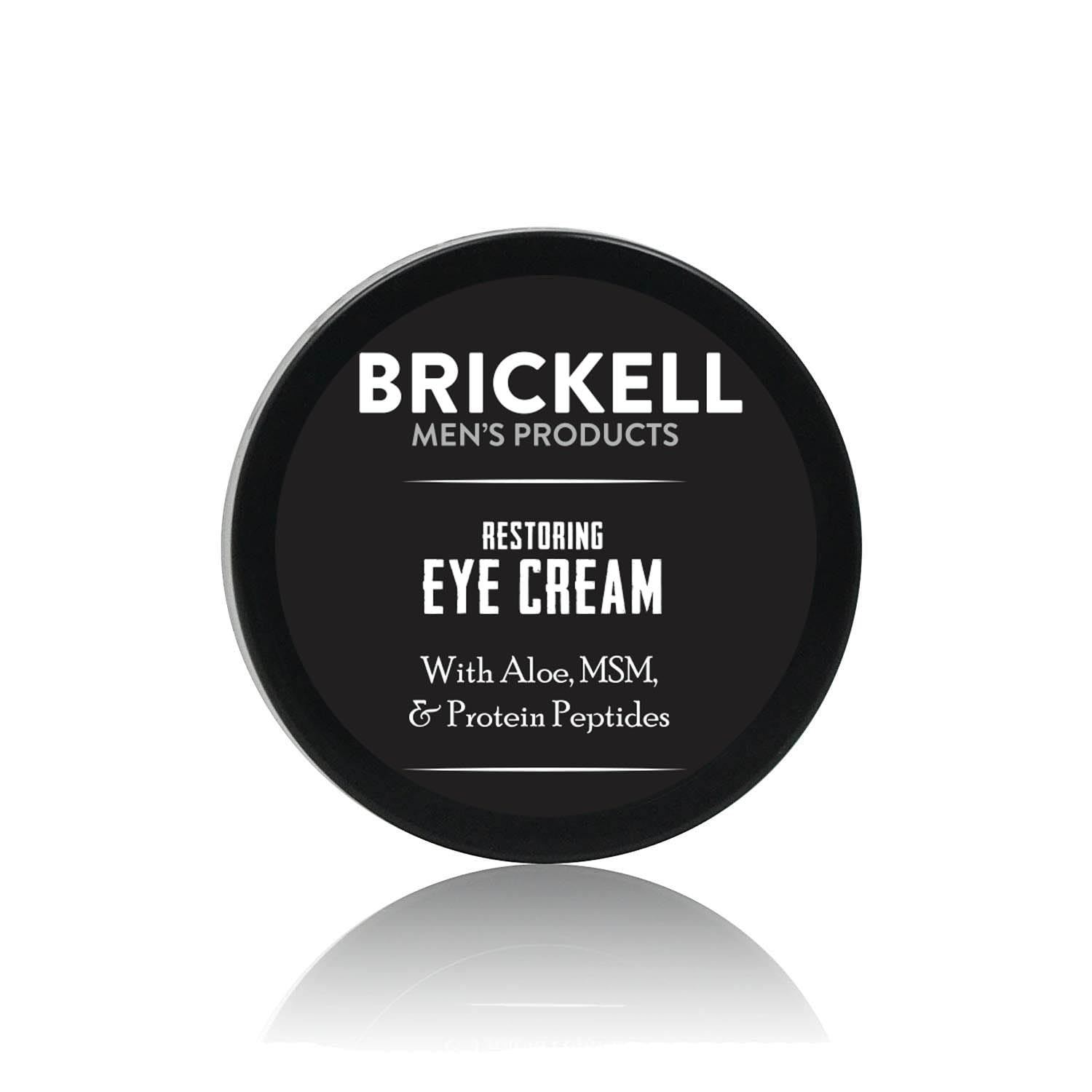 th18 Brickell Men's Restoring Under Eye Cream for Men, Natural and Organic Anti Aging Eye Balm To Reduce Puffiness, Wrinkles, Dark Circles, Crows Feet and Under Eye Bags, 0.5 Ounce, Unscented - Image 1