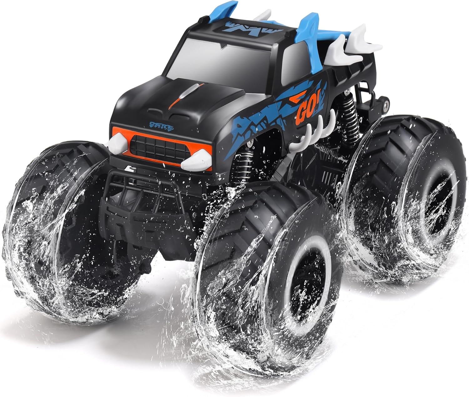 tn103 Threeking 1:16 Waterproof Monster Truck Toys RC Cars Amphibious Remote Control Car Trucks 4WD All Terrain Off-Road Pickup Toy for 6 7 8 9 10 11 12 Year Old Boys Girls Kids Gifts Presents - Image 1