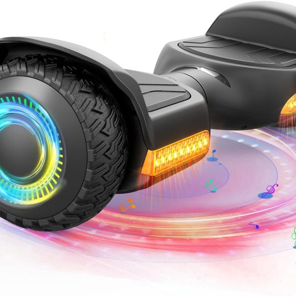 Gyroor Self Balancing Scooter New G13 All Terrain Balancing Scooter with LED Lights & 500W Motor, Self Balancing Off Road with Bluetooth for Kids ages 6-12 and Adults