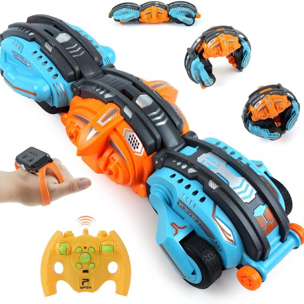 Remote Control 360° Rolling Toys for Boys Ages 6-12 - Birthday Gifts for 6 7 8 9 10 11 12 13+ Year Old Boys Kids, Gesture Sensing RC Stunt Car with Lights & Music, 2.4Ghz Hand Control Vehicle